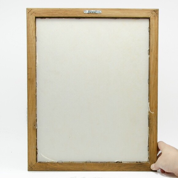 Vintage Handmade Cross-Stitch Embroidery Sampler Framed Christmas Alphabet Gift - Picture 2 of 2